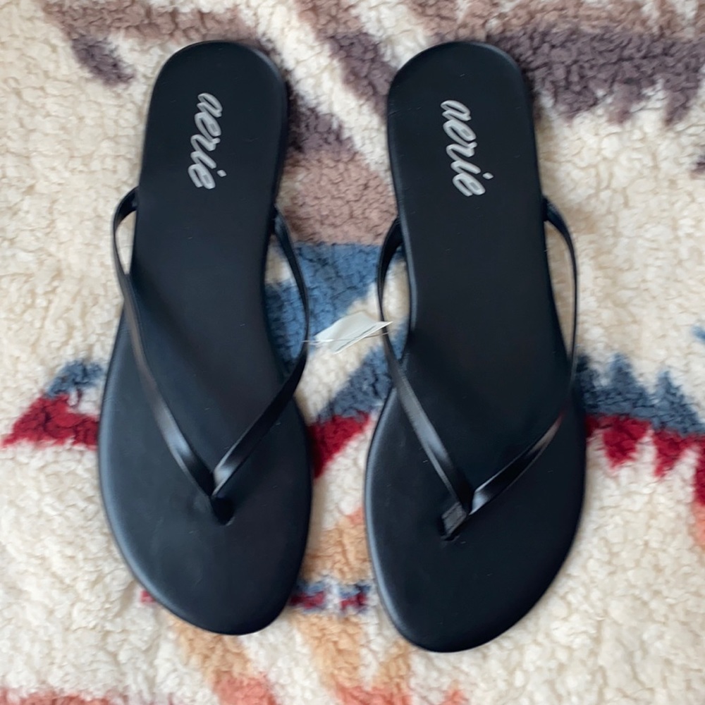 Aerie rose gold thong sandals